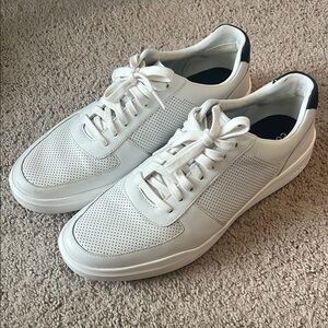 Cole Haan White Leather Sneakers Breathable Design